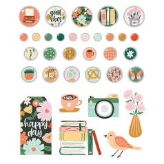   Díszítőelem , Decorative Brads / Simple Stories My Story (1 csomag)
