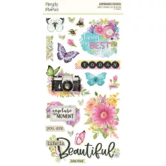   Chipboard 6"X12", Chipboard Stickers / Simple Stories Simple Vintage Life in Bloom (1 ív)