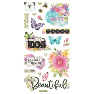   Chipboard 6"X12", Chipboard Stickers / Simple Stories Simple Vintage Life in Bloom (1 ív)