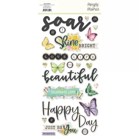 Matrica , Foam Stickers / Simple Stories Simple Vintage Life in Bloom (2 ív)