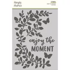   Stencil 6"x8", Enjoy the Moment / Simple Stories Simple Vintage Life in Bloom (1 db)