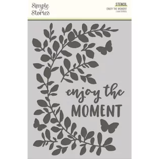   Stencil 6"x8", Enjoy the Moment / Simple Stories Simple Vintage Life in Bloom (1 db)