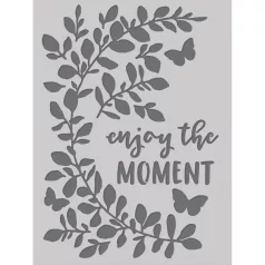   Stencil 6"x8", Enjoy the Moment / Simple Stories Simple Vintage Life in Bloom (1 db)