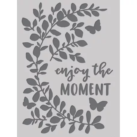 Stencil 6"x8", Enjoy the Moment / Simple Stories Simple Vintage Life in Bloom (1 db)
