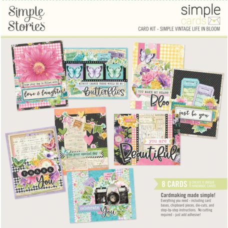 Kivágatok , Simple Cards Kit / Simple Stories Simple Vintage Life in Bloom (1 csomag)