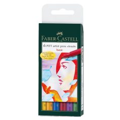   Faber-Castell PITT ecsetfilc készlet, Basic / Pitt Artist Pen Brush (6 db)