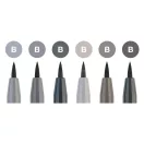 Faber-Castell PITT ecsetfilc készlet, Shades of Grey / Pitt Artist Pen Brush (6 db)