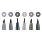 Faber-Castell PITT ecsetfilc készlet, Shades of Grey / Pitt Artist Pen Brush (6 db)