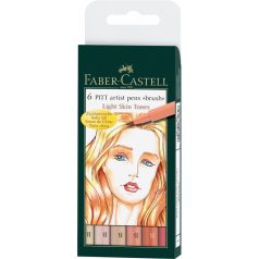   Faber-Castell PITT ecsetfilc készlet, Light Skin Tones / Pitt Artist Pen Brush (6 db)