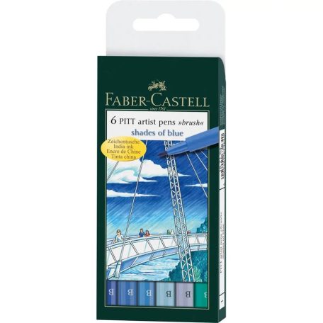 Faber-Castell PITT ecsetfilc készlet, Shades of Grey / Pitt Artist Pen Brush (6 db)