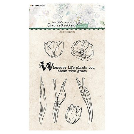Szilikonbélyegző, Tulip elements Essentials nr.338 / JMA Clear stamp (1 csomag)