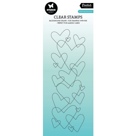 Szilikonbélyegző, Heart background Essentials nr.372 / SL Clear stamp (1 csomag)