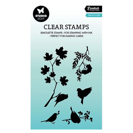 Szilikonbélyegző, Branch bird Essentials nr.386 / SL Clear stamp (1 csomag)