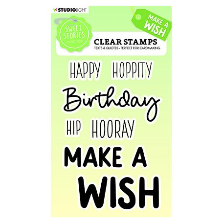 Szilikonbélyegző, Quotes large Make s wish Sweet Stories nr.418 / SL Clear stamp (1 csomag)