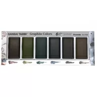   Kuretake Gansai Tambi Set Deep Graphite akvarell festék készlet (6 szín)
