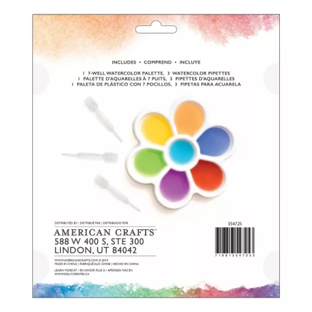 Műanyag paletta , Watercolour palette with pipettes / Kelly Creates (1 db)