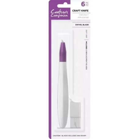 Kézműves szike + 5 db cserepenge , Softgrip Craft Knife Swivel + Refill  / CC Craft Knife (1 csomag)
