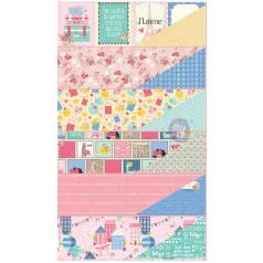   Prima Marketing Traveling Girl Scrapbook papírkészlet (6 ív)