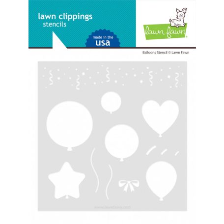 Stencil LF3111, balloons  / Lawn Clippings Stencils (1 csomag)