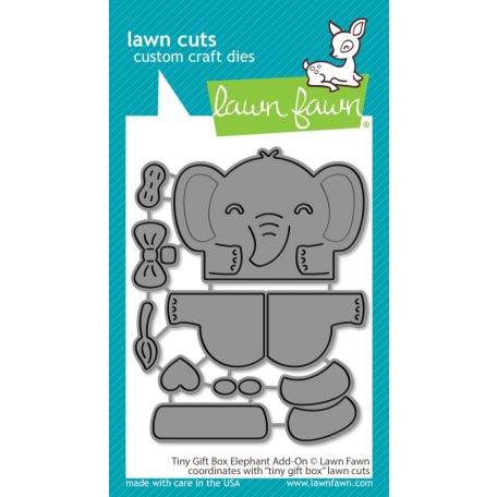 Vágósablon LF3100, tiny gift box elephant add-on / Lawn Cuts Custom Craft Die (1 csomag)