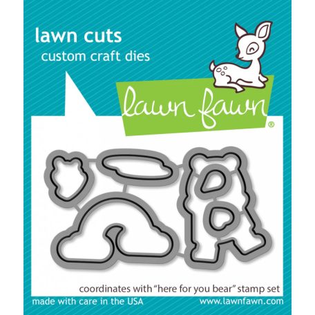 Vágósablon LF2845 bélyegzőhöz LF2846, here for you bear / Lawn Cuts Custom Craft Die (1 csomag)