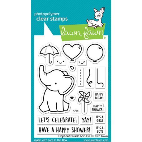 Szilikonbélyegző LF3067, elephant parade add-on / Lawn Fawn Clear Stamps (1 csomag)