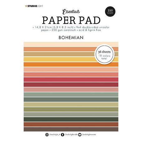 Papírkészlet A5, Bohemian Essentials nr.90 / SL Paper Pad Unicolor Paper (36 lap)