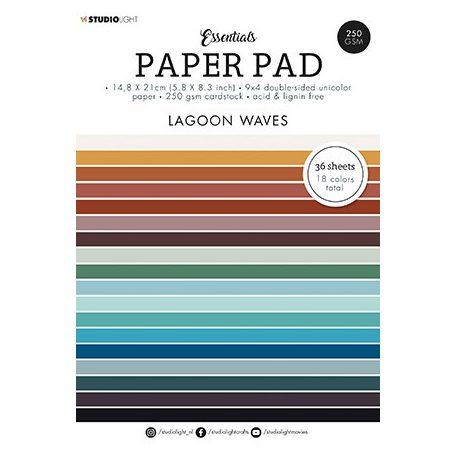 Papírkészlet A5, Lagoon waves Essentials nr.89 / SL Paper Pad Unicolor Paper (36 lap)