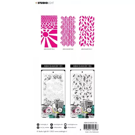 Art by Marlene Stencil, Calming trio Signature Collection nr.186 ABM Mask (3 db)