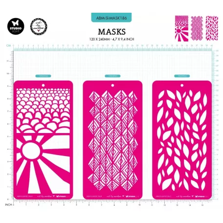 Art by Marlene Stencil, Calming trio Signature Collection nr.186 ABM Mask (3 db)