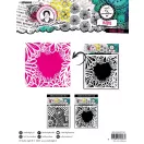 Art by Marlene Stencil, Floral Frame Signature Collection nr.184 ABM Mask (1 db)