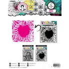 Art by Marlene Stencil, Floral Frame Signature Collection nr.184 ABM Mask (1 db)