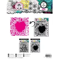   Art by Marlene Stencil, Floral Frame Signature Collection nr.184 ABM Mask (1 db)