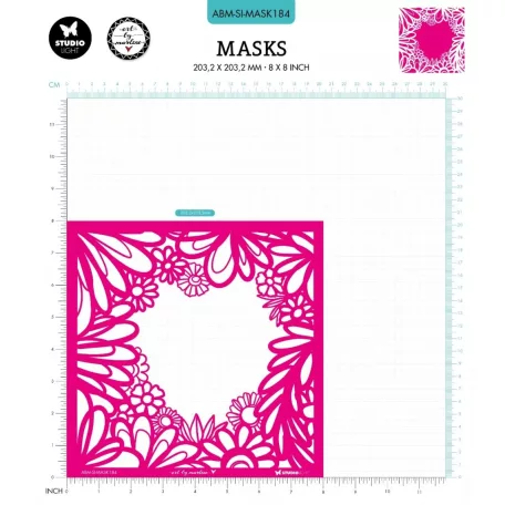 Art by Marlene Stencil, Floral Frame Signature Collection nr.184 ABM Mask (1 db)