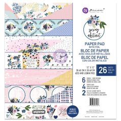   Papírkészlet 12" (30 cm), Spring Abstract / Prima Marketing Paper Pad (26 lap)