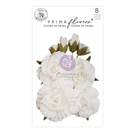 Virág díszítőelem , Lily White Sharon Ziv/ Prima Marketing Flowers (1 csomag)