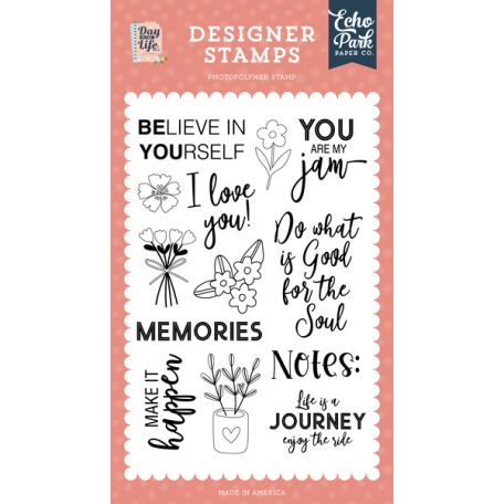 Echo Park Szilikonbélyegző, Clear Stamps - You Are My Jam - Day In The Life No. 2 (1 db)
