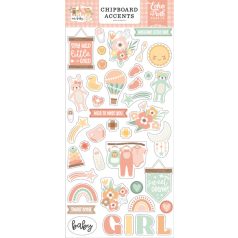   Echo Park Chipboard 6"X12", Chipboard Accents - Our Baby Girl (1 ív)