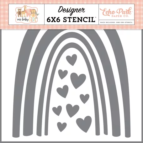 Echo Park Stencil 6" (15 cm), Stencil - Our Baby Girl (1 csomag)