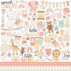   Echo Park Matrica 12" (30 cm), Cardstock Stickers - Our Baby Girl (1 ív)