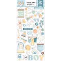   Echo Park Chipboard 6"X12", Chipboard Accents - Our Baby Boy (1 ív)