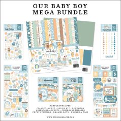   Echo Park Scrapbook alkotócsomag 12" (30 cm),Mega Bundle - Our Baby Boy (1 csomag)