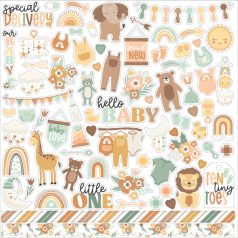  Echo Park Matrica 12" (30 cm), Cardstock Stickers - Our Baby (1 ív)