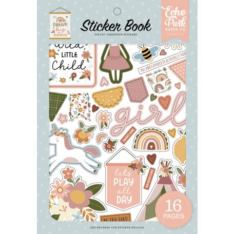 Echo Park Matrica készlet, Sticker Book - Dream Big Little Girl (16 ív)