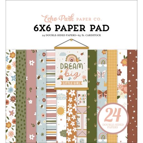 Echo Park Papírkészlet 6" (15 cm), Paper Pack - Dream Big Little Girl (24 lap)