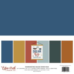   Echo Park Papírkészlet 12" (30 cm), Coordinating Solids Paper Pack - Dream Big Little Boy (6 lap)