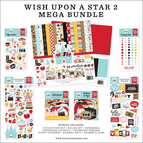 Echo Park Scrapbook alkotócsomag 12" (30 cm),Mega Bundle - Wish Upon a Star 2 (1 csomag)