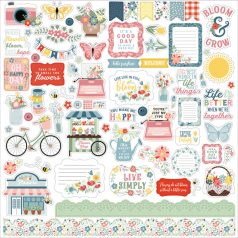   Echo Park Matrica 12" (30 cm), Cardstock Stickers - Life Is Beautiful (1 ív)