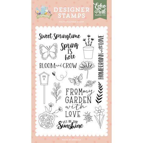 Echo Park Szilikonbélyegző, Clear Stamps - Let In The Sunshine - It's Spring Time (1 db)