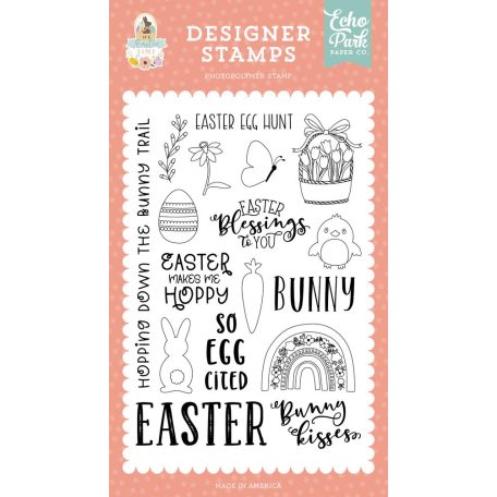 Echo Park Szilikonbélyegző, Clear Stamps - So Egg Cited - It's Easter Time (1 db)